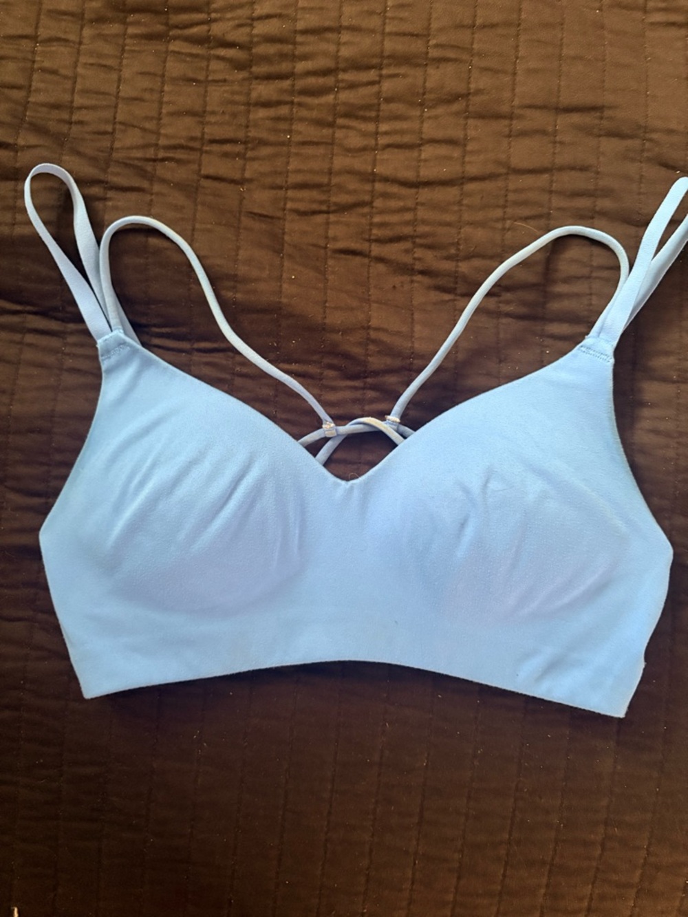 Gymshark Pale Blue Soft-Cup Bralette with Double Straps
